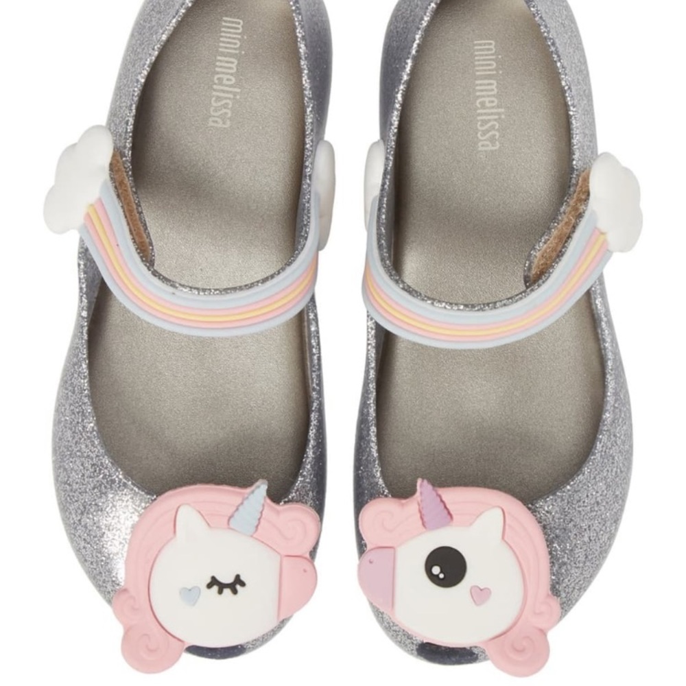 NEW Mini Melissa Unicorn Mary Jane Jelly Shoes